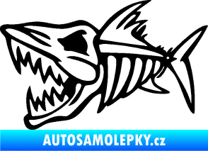 Samolepka Ryba kostra 002 levá černá