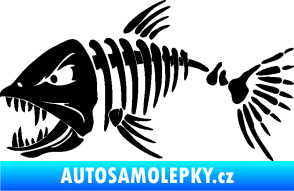 Samolepka Ryba kostra 005 levá černá