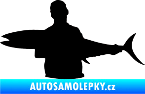 Samolepka Rybář 006 levá černá