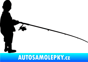 Samolepka Rybář 009 pravá černá