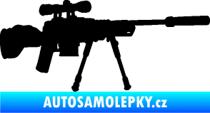 Samolepka Samopal 008 pravá černá