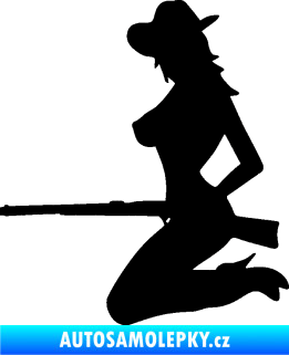 Samolepka Sexy country girl levá černá