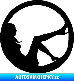 Samolepka Sexy lady 003 pravá v kruhu černá