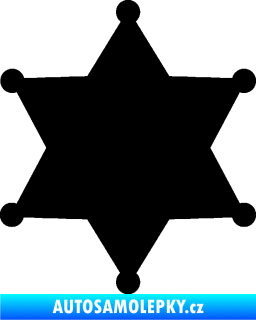 Samolepka Sheriff 002 hvězda černá