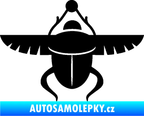 Samolepka Skarab - brouk vruboun 001 egyptský symbol černá