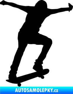 Samolepka Skateboard 006 pravá černá