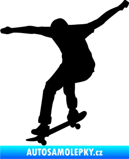 Samolepka Skateboard 011 levá černá