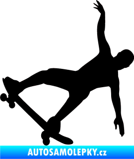 Samolepka Skateboard 013 levá černá