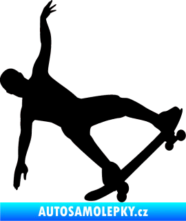 Samolepka Skateboard 013 pravá černá