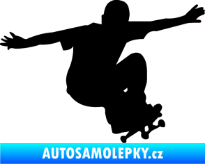Samolepka Skateboard 014 pravá černá