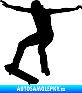 Samolepka Skateboard 017 levá černá