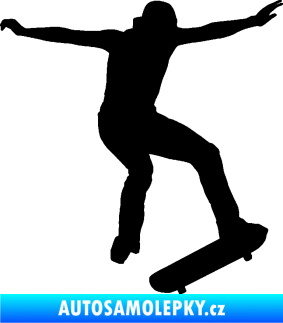 Samolepka Skateboard 017 pravá černá
