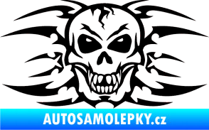 Samolepka Skeleton - lebka černá
