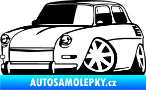 Samolepka Škoda 1000 karikatura levá černá