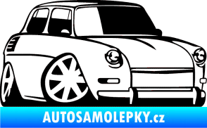 Samolepka Škoda 1000 karikatura pravá černá
