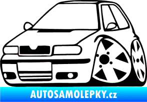 Samolepka Škoda Felicia karikatura levá černá