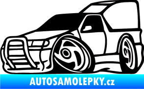 Samolepka Škoda Felicia pickup karikatura levá černá