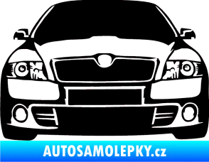 Samolepka Škoda Octavia 2 karikatura  černá