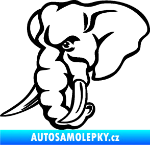 Samolepka Slon 026 levá hlava černá