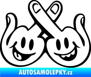 Samolepka Smajlíci f*ck levá černá