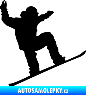 Samolepka Snowboard 003 pravá černá