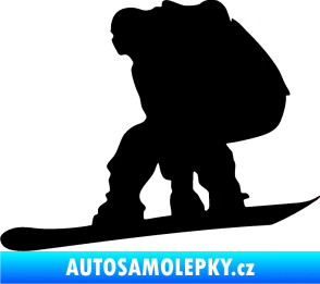Samolepka Snowboard 010 levá černá