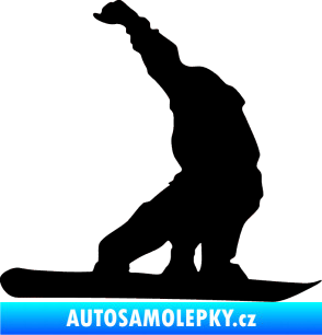 Samolepka Snowboard 011 pravá černá
