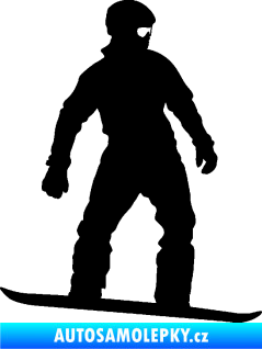 Samolepka Snowboard 024 pravá černá