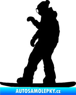 Samolepka Snowboard 028 levá černá
