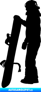 Samolepka Snowboard 032 levá černá
