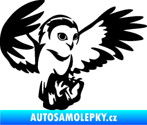 Samolepka Sova 006 pravá černá