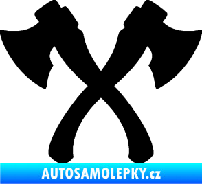 Samolepka Spojené sekery černá