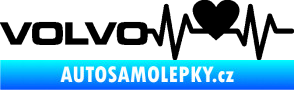 Samolepka Srdeční tep 021 levá Volvo srdcem černá