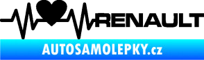 Samolepka Srdeční tep 041 pravá Renault černá
