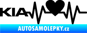 Samolepka Srdeční tep 048 levá Kia černá