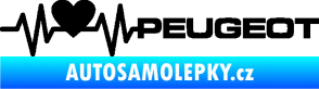 Samolepka Srdeční tep 052 pravá Peugeot černá