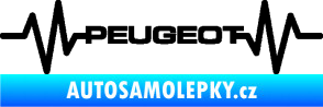 Samolepka Srdeční tep 053 Peugeot černá