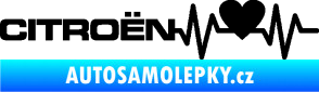Samolepka Srdeční tep 056 levá Citroen černá