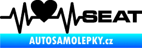 Samolepka Srdeční tep 060 pravá Seat černá