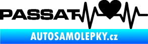 Samolepka Srdeční tep 077 levá Volkswagen Passat černá