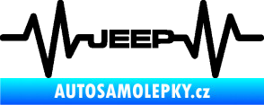 Samolepka Srdeční tep 081 Jeep černá