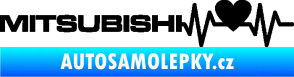 Samolepka Srdeční tep 082 levá Mitsubishi černá