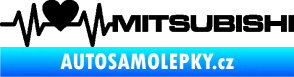 Samolepka Srdeční tep 082 pravá Mitsubishi černá