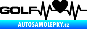 Samolepka Srdeční tep 084 levá Volkswagen Golf černá