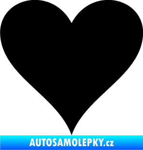 Samolepka Srdíčko 001 černá