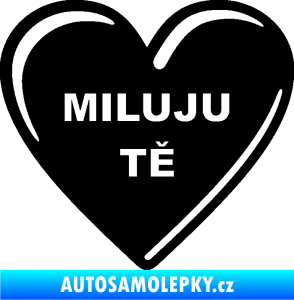 Samolepka Srdíčko 015 miluju tě černá