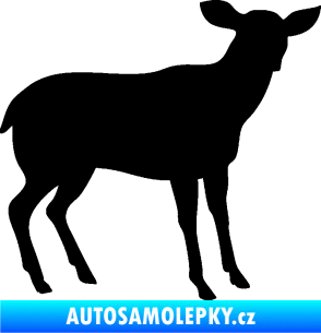 Samolepka Srna 001 pravá černá