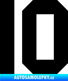 Samolepka Startovní číslo 10 černá