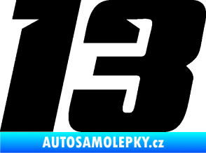 Samolepka Startovní číslo 13 typ 6 černá