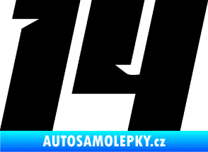 Samolepka Startovní číslo 14 typ 6 černá